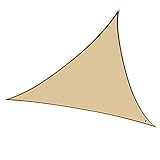 Cool Area Triangle 11 Feet 5 Inches Sun Shade Sail, UV Block Fabric Sail Perfect for Outdoor Patio Garden Swimming Pool in Color Sand