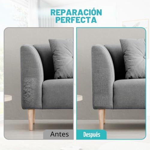 Miniatura 5 de Tela Autoadhesiva Lino, Parche De Reparación De Tejido De Tela Autoadhesivo Parche De Reparación De Lino Para Sofás, Asientos De Coche, Muebles, Cortinas, Sillas De Oficina