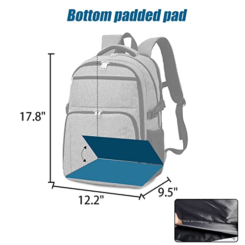 Cpap Backpack Travel Size Cpap Machine Carrying Case Laptop Bag Compatible with Mini Resmed Airsense 9 10 11 Z1 Apex Xt Fit Auto Philips Respironics Dreamstation 3B Medical Luna G3 Sleep Apnea (Gray) - Thumbnail 6