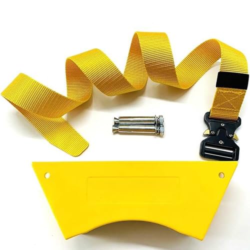 Support de Cylindre Support mural pour bouteille de propane, support de réservoir de propane avec 2 vis et sangles de 39 pouces pris en charge de 4 à 12 pouces, support de bouteille de gaz(Yellow)