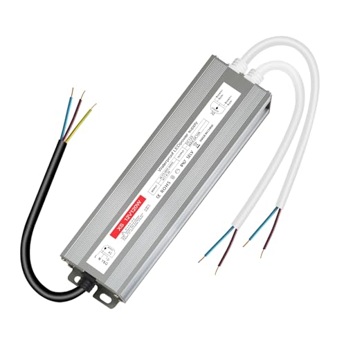 12 V 120 W, Transformador 220v a 12v, Transformador LED 12v 120w, IP67 Impermeable, Fuente Alimentacion 12V 10A Constante, Sin ruido/sin parpadeo de LED para bombillas y tiras LED MR16 GU5.3 MR11 G4