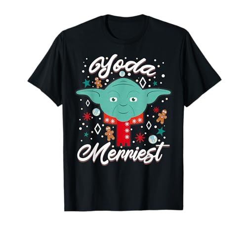 T-shirt Yoda Star Wars Noël : le haut festif Merriest Portrait pour fan