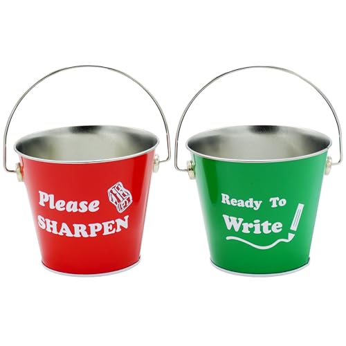 Set de 2 cubos metálicos para lápices 4E's Novelty
