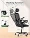 Kensaker Ergonomic Mesh Office Chair, High Back Home Desk Chair with Flip-up 3D Armrests, Lumbar Support, Adjustable Headrest, Swivel Computer Task Chair for Home, Office, Work, Student