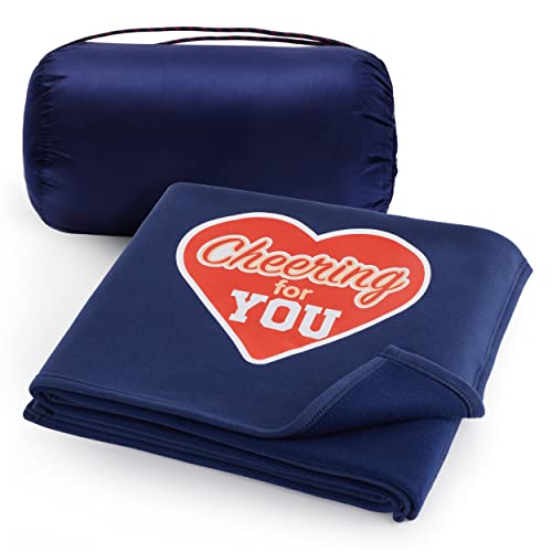 Bedsure Sweatshirt Summer Blanket Soft Fleece Throw Blanket For Bed Couch Jersey Knit Lightweight Blanket For Men For Stadium, Sports, Travel, 50"X 60" Navy Blue #TOP7