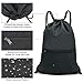HOLYLUCK Drawstring Backpack Bag Sport Gym Sackpack - black