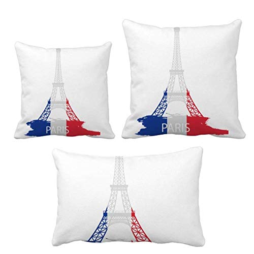 Housse de coussin Tour Eiffel aux finitions soignées pour lit