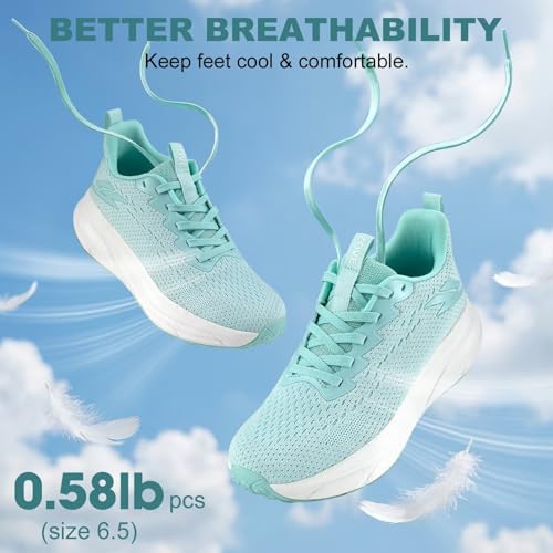 Image of ZOVE Womens Walking Shoes Cushioning Non-Slip Breathable Running Sneakers Tennis Comfortable Athletic Gym Workout Casual Shoes Lightweight Sports Cross Training Fashion Sneakers