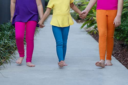 City Threads Girls' Leggings 100% Cotton For School Uniform Sports Coverage Or Play Perfect For Sensitive Skin Or Spd Sensory Friendly Clothing, Navy, 8 #TOP3