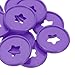 PATIKIL 35mm Plastic Book Binding Discs, 33 Pack Discbound Expansion Discs Star Binder Rings for DIY Notebook Planner, Purple
