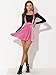 Allegra K Women's Suspender Skirt Star Velvet High Waist Halloween Party Flare Skater Skirts X-Small Hot Pink