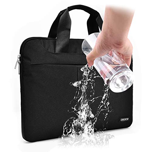 OSOCE Laptop Sleeve Case Slim Spill-Resistant Handbag for Most Popular 14.1 inch-15.6 inch Notebooks, Black