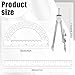 JJUNW Geometry Set, 3 Pcs Geometry Tools with Drawing Compass 12Inch Clear Plastic Ruler Protractor Math Ruler for School Office Math Drawing Drafting Engineering Architecture Art