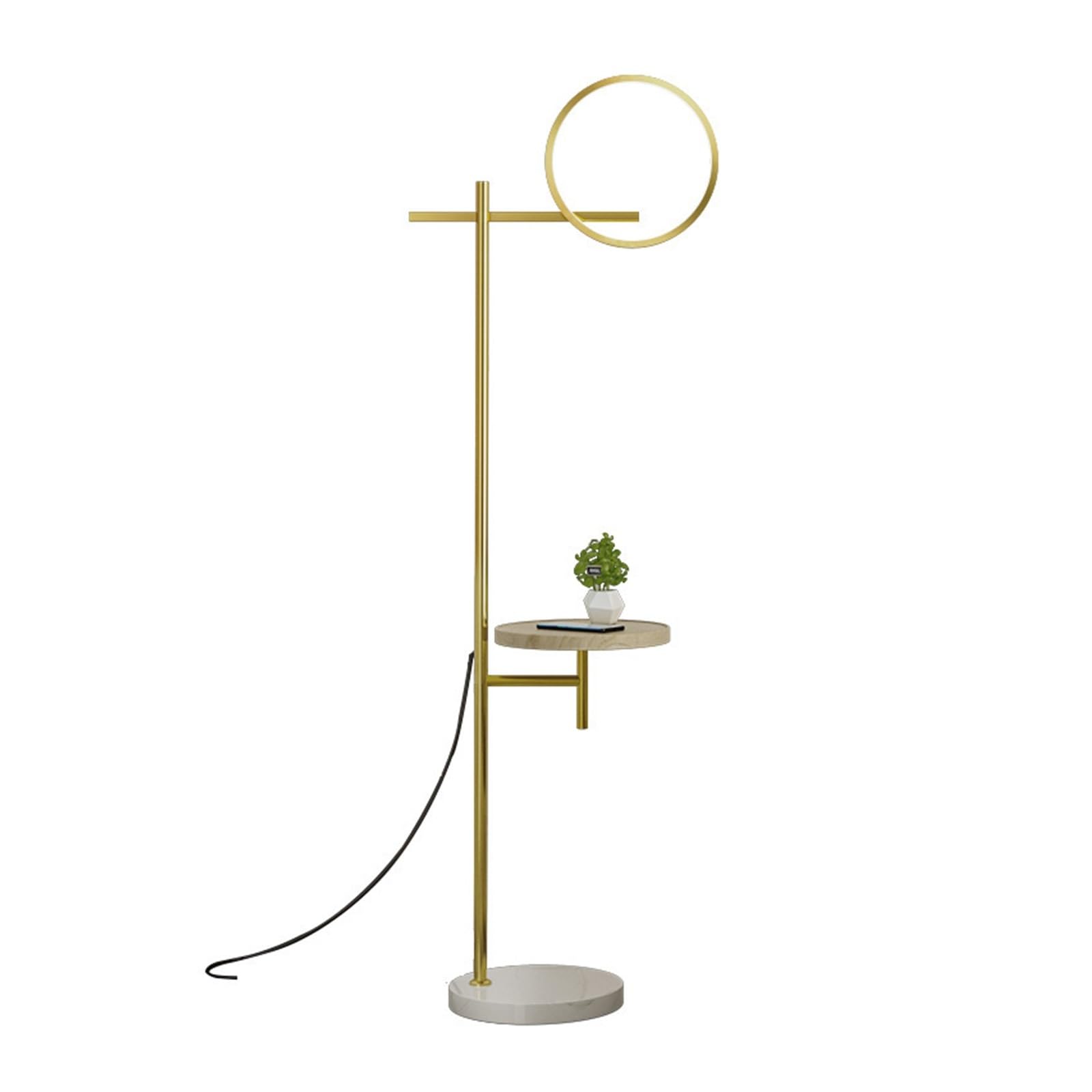 LJHFG63KUYT Standing Lamps Floor Lamps for Living Room Marble Tray Lamp Vertical Indoor Decoration Lighting Reading Decorate(Gold)