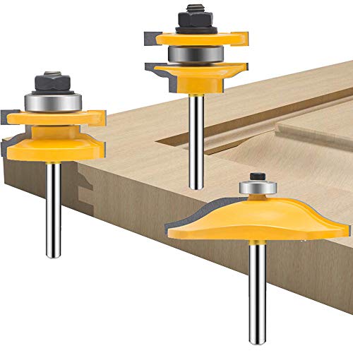 TAIWAIN 1/4 Inch Shank Groove Tongue Cutter Router bit, Raised ...