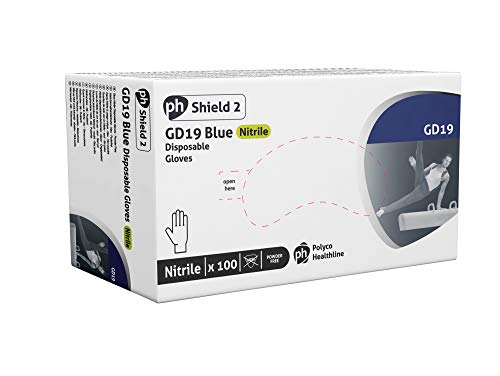 Shield 2 GD19 Blue Nitrile Gloves Large - 100 Pack