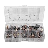 Bewinner 40-teiliges Kohlebürsten-Set, 10 Größen Graphit-Kupfer-Motorbürsten für Elektrowerkzeuge, Staubsauger, Reparatur und Wartung von Industriemaschinen