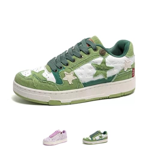 Retro Star Platform Shoes Vintage Chunky Sneakers for Women Men Trendy Casual Aesthetic Y2k Skate Shoes