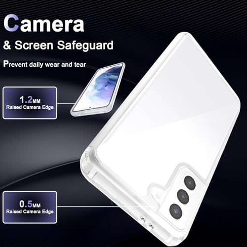 Image of Case for Samsung Galaxy S21, Military Grade Drop Protection Phone Case, Yellowing Resistant, Anti-Scratch Hard PC Back, Shockproof Hard Ultra-Thin Protective Cover, Clear