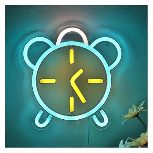 Horloge lumineuse au néon réglable pour éviter la fatigue visuelle