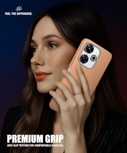 Image of WOW IMAGINE Back Cover for Mi Redmi 13 5G | Poco M6 Plus 5G | Ultra Slim Flexible Non-Slip Grip | Inner Fabric | Metal Camera Ring & Lightweight Soft Silicone Mobile Case - Tan Brown
