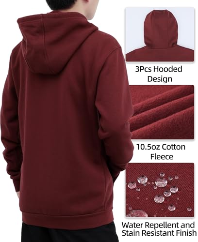 BOCOMAL FR Hoodies Zipper Front 10.5oz Cotton Fleece Flame Resistant Hooded Sweatshirts3