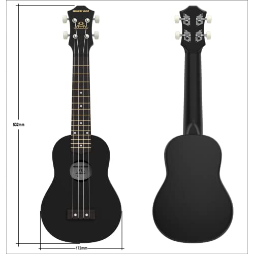 Monkey Loop Play Black Ukelele Soprano