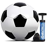 【MATERIALES ECOLÓGICOS Y GARANTÍA DE SEGURIDAD】 Hecho de PVC duradero que es resistente a la abrasión y dura más. Vejiga de goma interior para una mejor retención de aire para mantener la forma de la pelota y permanecer inflada por más tiempo.