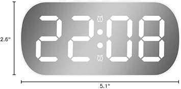 ANTDALIS LED Alarm Saati  ift Alarm, Hafta  i/Hafta Sonu Alarmlar , Tarih, S cakl k G stergesi, Saat Parlakl  Ayarlanabilir, Erteleme