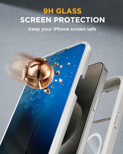 Image of Miracase for iPhone 15 Pro Case 6.1'',with Private Screen Protector,Grey