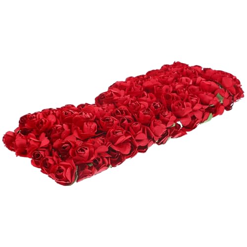 VANZACK 144 Rosas de Papel Artificiales Rojas para Manualidades Decoración de Bodas y Hogar Flores Artificiales Mayor Ideales para DIY Arreglos y Eventos Festivos