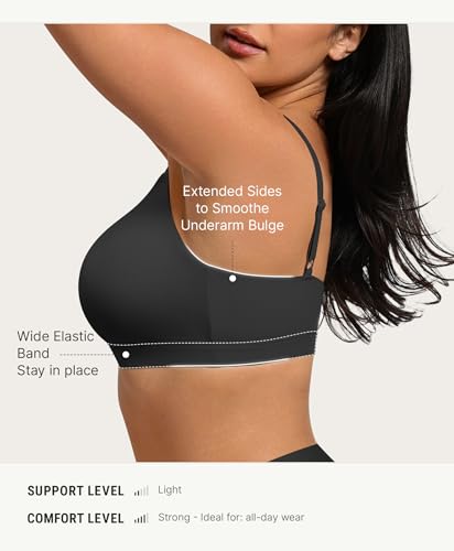 Image of FeelinGirl Seamless Bras Wireless Bralettes for Women, No Wire Unlined Comfort Soft for Sleep, Everyday Bras