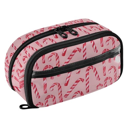 Reiacy Estuche para lápices de caramelo, impermeable, con cremallera, organizador con divisor de polietileno, gran capacidad, almacenamiento de artículos de papelería para la escuela y la oficina