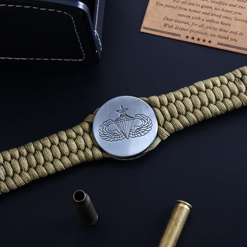 Pulsera Paracord Ejército, Regalo Veterano 22 cm miniatura 7