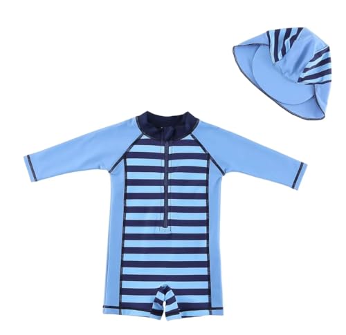 Acqua di Mare Roupa de Piscina Bebê Menino com Chapéu Proteção UV 50+ 6 a 24 meses (Blue Sky, 12 mes