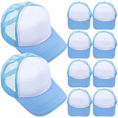 Casquettes Baseball Maille DIY Lot de 10 Chapeaux Vides en Polyester pour Transfert Thermique