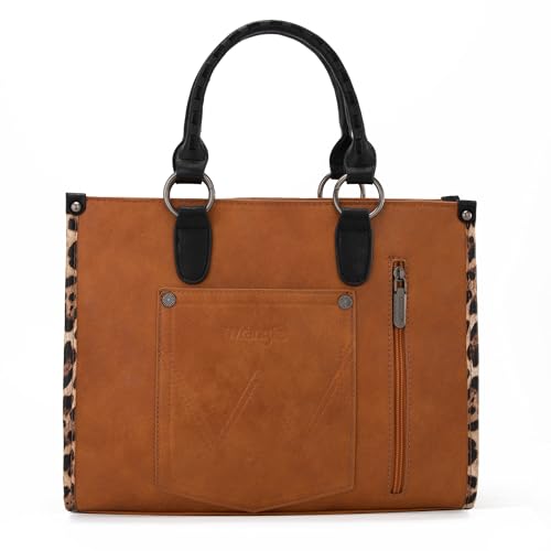 Image of Wrangler Women's Leopard Print Woven Shoulder Purse