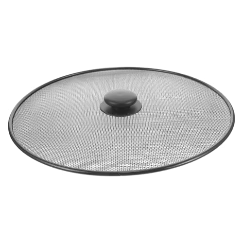 Cabilock Stainless Steel Grease Splatter Screen Guard Fine Mesh Cooking Shield for Frying Pan Scald Handle for Protecting From Hot Oil Splash Kitchen