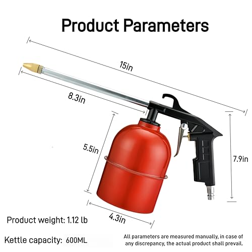 Image of LINFEI Pneumatic Engine Cleaning Gun with Water Tank,2P,Pressure Water Gun | High-pressure Air Sprayer, Dust-blowing Gun, and Oil-removing Jet tool