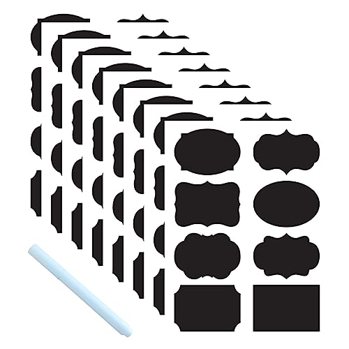 Etiquettes autocollantes bocaux, Étiquette Autocollantes, Autocollant imperméable réutilisable,Convient pour bocaux, bouteilles, boîtes à épices de cuisine, 64PCS.