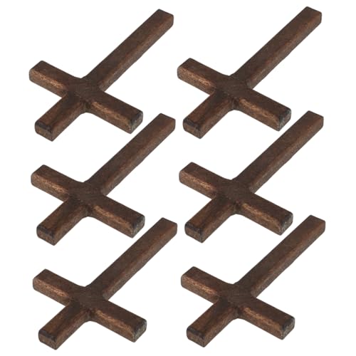 ULTECHNOVO 6piezas Cruces De Madera Para Manualidades Adornos De Cruz De Madera Para Decoración De Mesa Cruz De Portátil Para Oración Iglesia