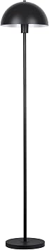 Kenroy Home Vega Black Metal Dome Floor Lamp with Sleek Modern Design and Round Metal Shade for Living Rooms, Offices, and Bedrooms
