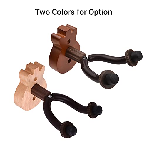 Homesen Cabide de Parede para Guitarra de Madeira Maciça Cabide de Parede para Guitarra com Barras d