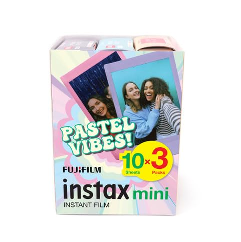 Instax Fujifilm Mini Film, Pastel Vibes Novelty 30 Pack