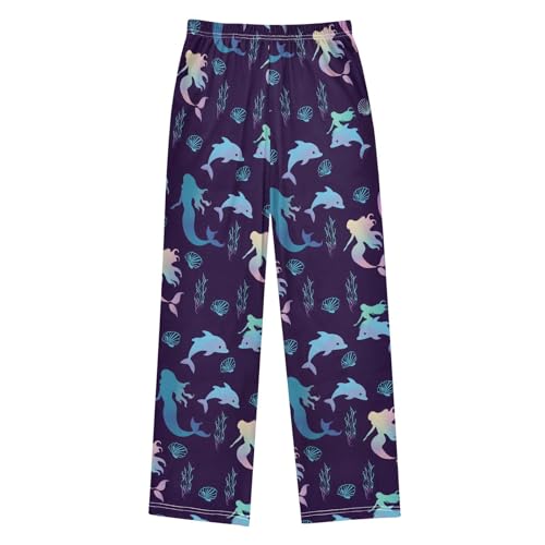 ALAZA Gradient Mermaid Sesshell Pajama Lounge Pants Long Sleep Pajama Bottoms with Pockets2