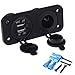Produktbild Hakkin KFZ Auto Adapter Steckdose Zigarettenanzünder Ladegerät mit Dual USB-Buchse Verteiler 12V, Schwarz