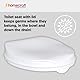 Homecraft Savanah Raised Toilet Seat 2 with Lid, Elongated & Elevated Lock Seat Support for Elderly, Handicapped and Disabled Users, White Colour
