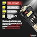 Nakamichi T10 LED Light Bulb 168 2825 194 W5W Wedge 12-SMD 2016 Chipsets LED Replacement Bulbs Error Free for Car Interior Dome Map Door License Courtesy Dash Lights (Giallo Amber, 12 LEDs)