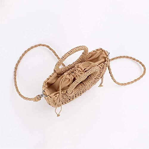 Bolso de Rattan Semi-Circular Mini para Mujer miniatura 6