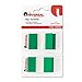 Universal Page Flags, Green, 50 Flags/Dispenser, 2 Dispensers/Pack